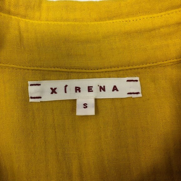 Xirena Scout Shirt Size S Yellow Buttondown Cotton Gauze - Picture 5 of 7